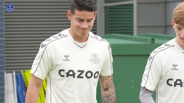 James Rodríguez in Everton pre-season training